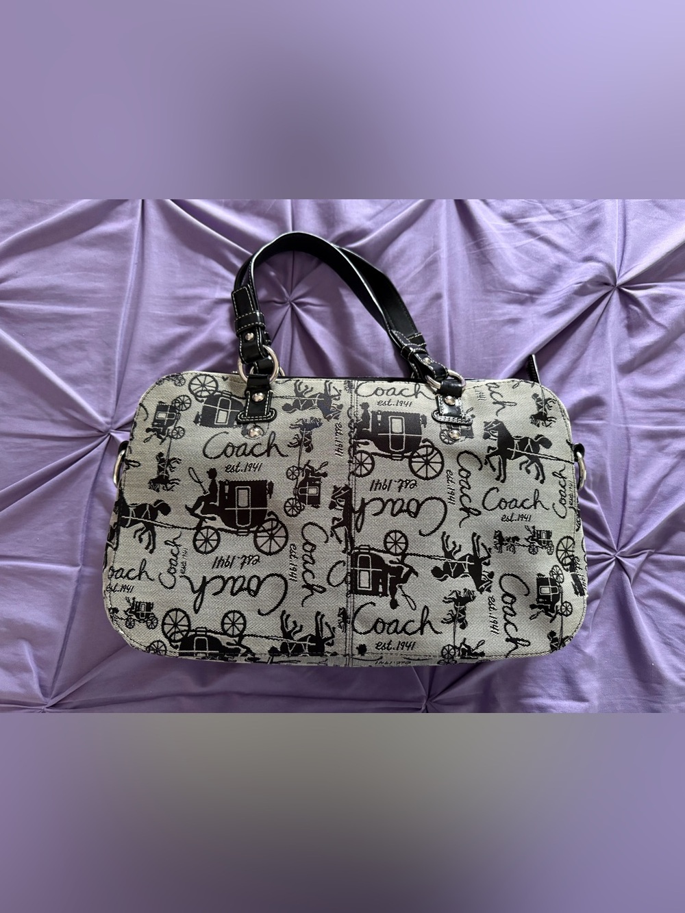 COACH F14035 Chelsea Horse and Carriage Bag w Strap - Picture 2 of 8
